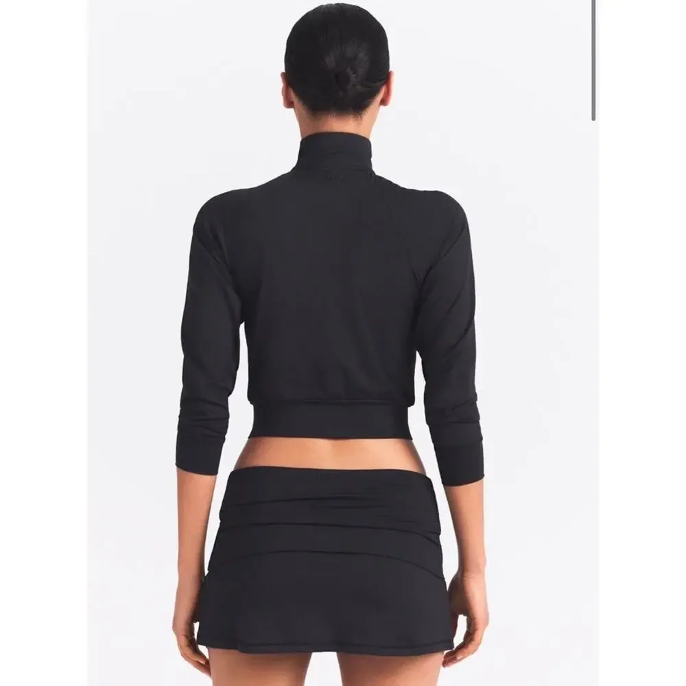 Nike Skims Airy Track Jacket Black XL Women’s Crop 3/4 Sleeve